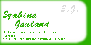 szabina gauland business card